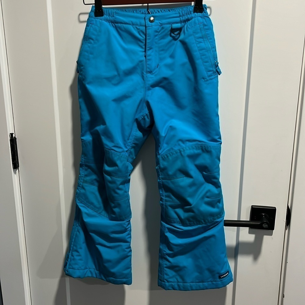 Lands End Squall Snow Pants Teal Blue EUC Size 6